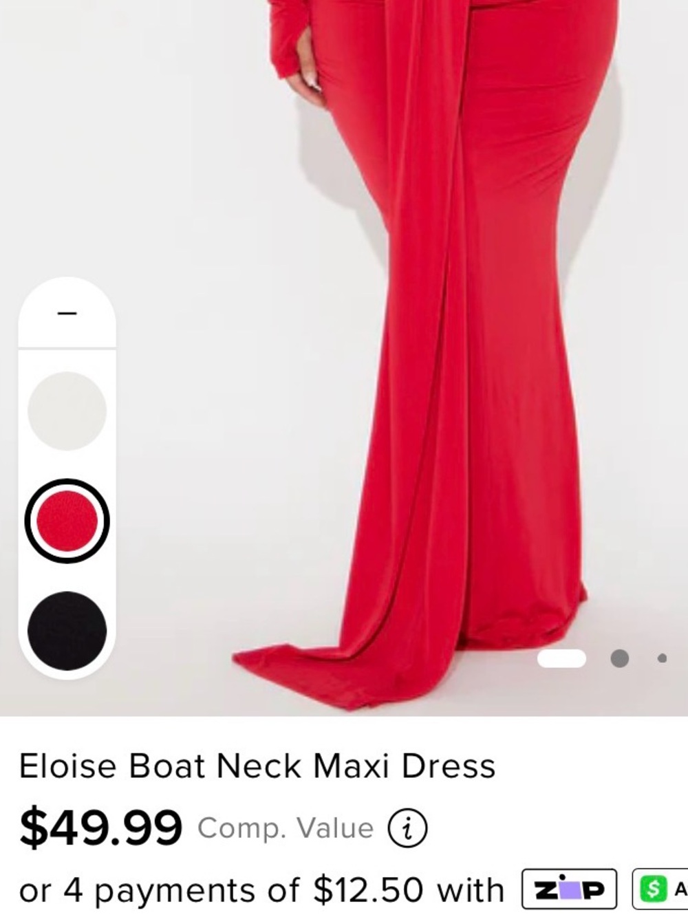 NWT Fashion Nova Eloise Boat Neck Maxi Dress – Size 1X - Picture 8 of 9
